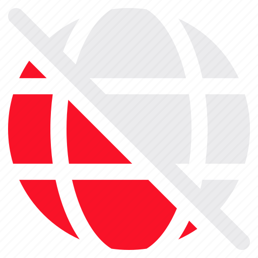 Globe, slash, no, connection, signal, disable icon - Download on Iconfinder