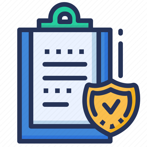 Clipboard, contract, document, shield icon - Download on Iconfinder
