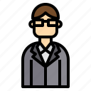avatar, business, glasses, man