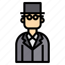 avatar, business, glasses, hat, man
