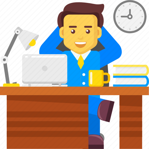 Business, businessman, character, desk, office, working icon - Download on Iconfinder