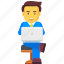 business, businessman, character, laptop, online, working 