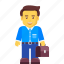 bag, briefcase, business, businessman, character 