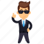 business character, businessman giving thumbs up, friendly businessman, happy businessman, successful businessman 