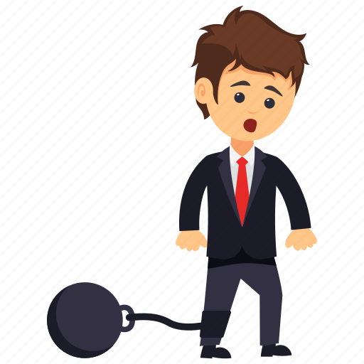 Business law and crime concept, businessman with prison ball, chained feet, foot with prison ball, leg chain icon - Download on Iconfinder