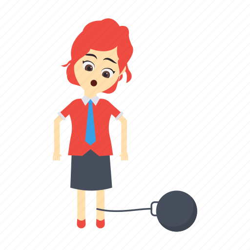 Business, character, employee, girl, stuck icon - Download on Iconfinder