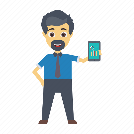 Avatar, employee, man, mobile, phone icon - Download on Iconfinder