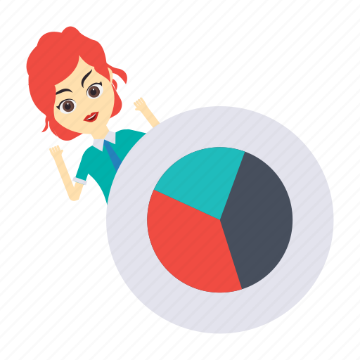 Chart, employee, female, graph, statistics icon - Download on Iconfinder