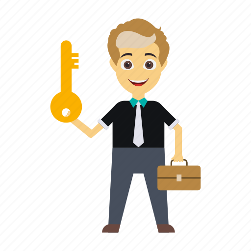 Avatar, businessman, character, key, user icon - Download on Iconfinder