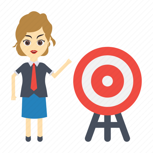 Character, employee, female, goal, target icon - Download on Iconfinder
