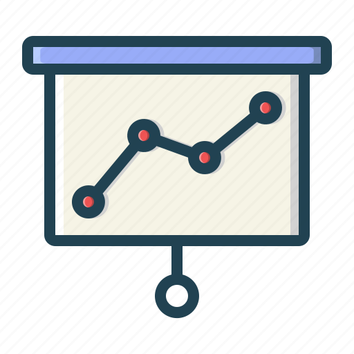 Slide, presentation, graph, analytics, chart icon - Download on Iconfinder