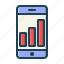 smartphone, report, communication, graph, chart 