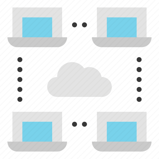 Cloud, communication, connection, laptop, network icon - Download on Iconfinder