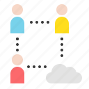 cloud, communication, connection, network, people