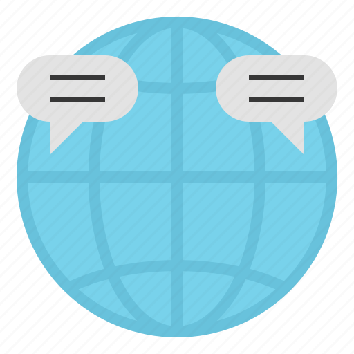 Chat, communication, globe, network, talk icon - Download on Iconfinder