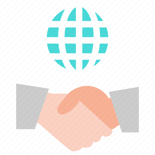 Global, hand, handshake icon - Download on Iconfinder