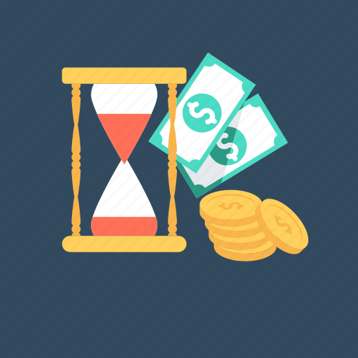Business, entrepreneurship, hourglass, investment, money icon - Download on Iconfinder