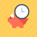 piggy, piggy bank, saving money, saving time, time is money