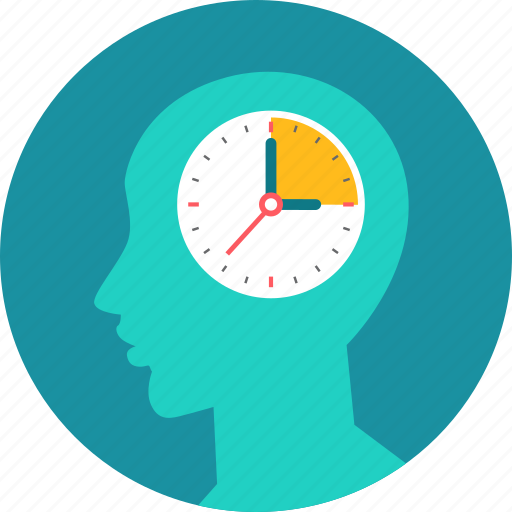 Brain, clock, man, thinking, time, time management icon - Download on Iconfinder