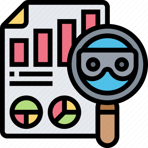 Accounting, fraud, revenue, scrutiny, inspection icon - Download on Iconfinder