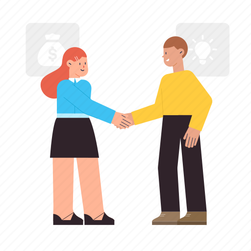 Business, deal, agreement, handshake, teamwork, finance, people illustration - Download on Iconfinder