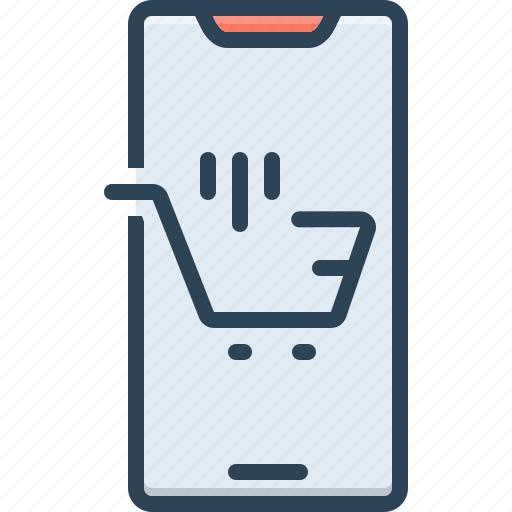 Browsing, ecommerce, mobile, online, purchasing, spending, trolly icon - Download on Iconfinder