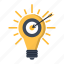 arrow, bulb, business, idea, marketing, solution, target 