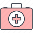 briefcase, business, economy, finance, first aid, first aid kit, pastel