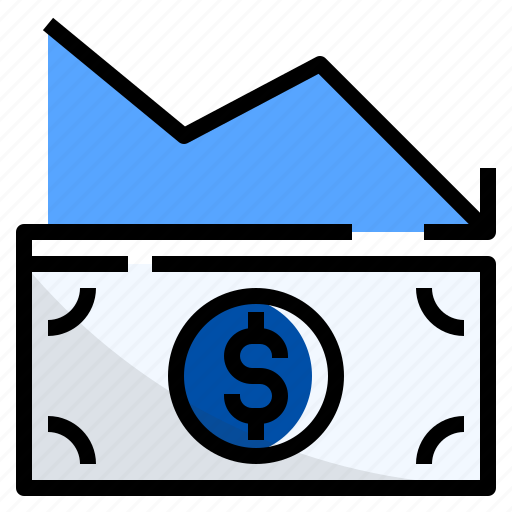 Currency, decline, decrease, loss, money, rate icon - Download on Iconfinder
