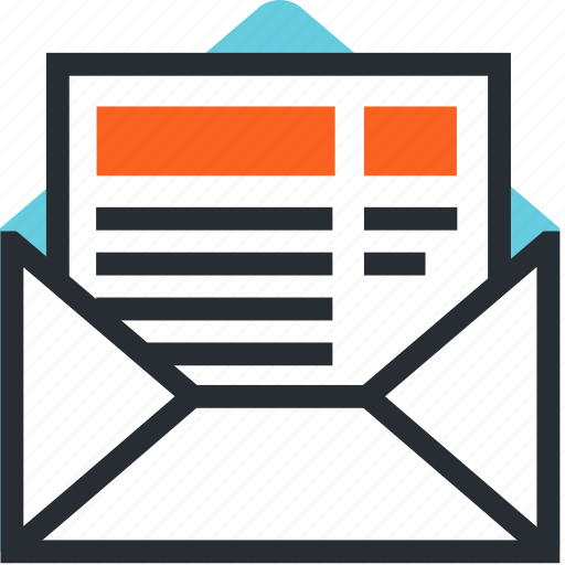 Business, contact, email, flat, letter, line, message icon - Download on Iconfinder