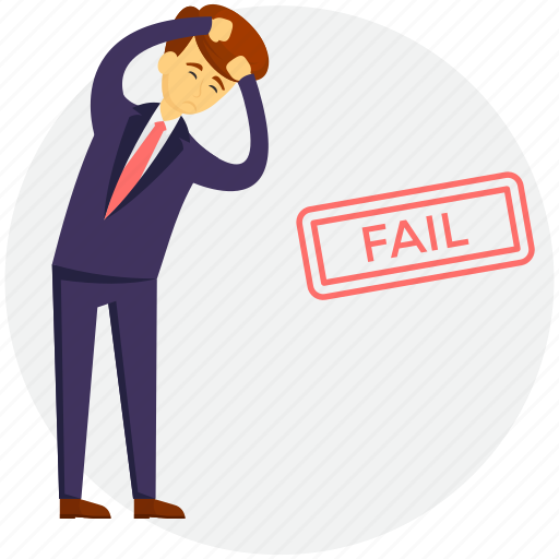 Business failure, business inability, business mismanagement, lack of experience, poor management icon - Download on Iconfinder