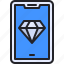 diamond, smartphone, luxury, gem, jewelry 