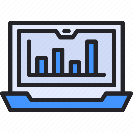 Statistics, laptop, graph, stats, business icon - Download on Iconfinder