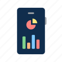 business, infographic, mobile graph, statistics icon
