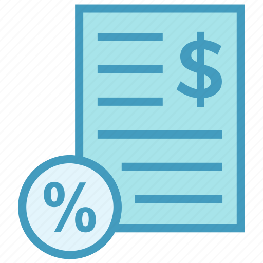 Business, business & finance, document, dollar, paper, percentage icon - Download on Iconfinder
