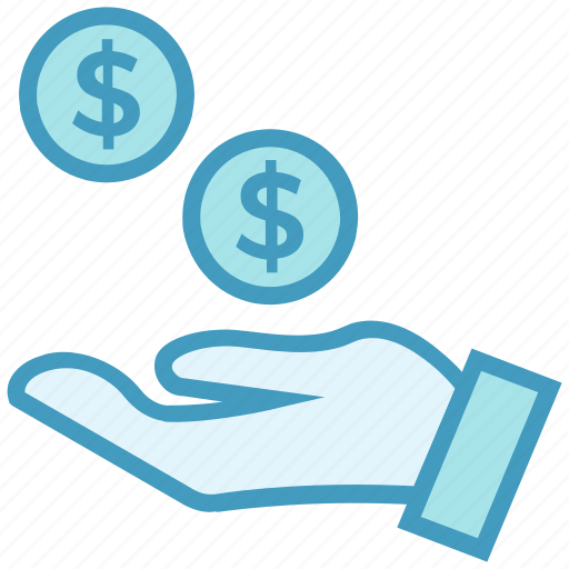 Business, business & finance, dollar coins, donation, hand, money icon - Download on Iconfinder