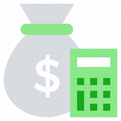 Business, business & finance, calculator, cash counting, money bag, money count icon - Download on Iconfinder