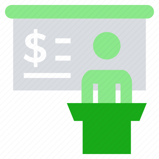 Announcement, board, business, business & finance, dollar sign, person icon - Download on Iconfinder