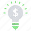 bulb, business, business &amp; finance, creative, dollar sign, idea 