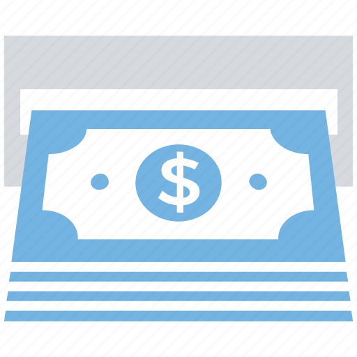 Atm, business, cash, dollar notes, finance, money, withdrawal icon - Download on Iconfinder