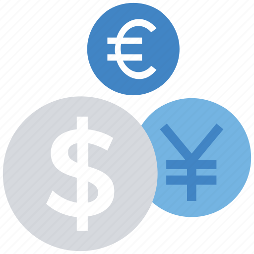 Business, coins, dollar, euro, finance, payment, yen icon - Download on Iconfinder