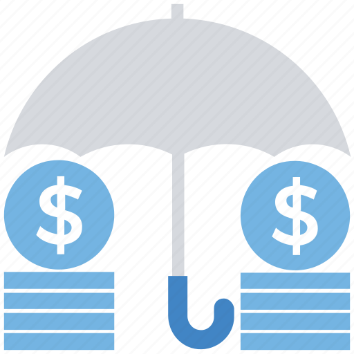 Business, coins, finance, funds, insurance, protection, umbrella icon - Download on Iconfinder