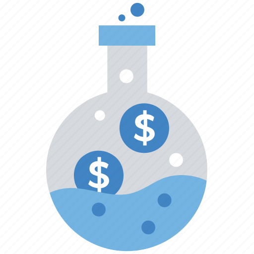 Business, coins, dollar, finance, lab, test tube icon - Download on Iconfinder