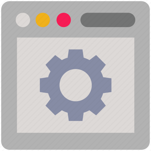 Browser, business, finance, gear, settings, template, website icon - Download on Iconfinder