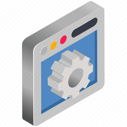 Browser, business, finance, gear, settings, template, website icon - Download on Iconfinder