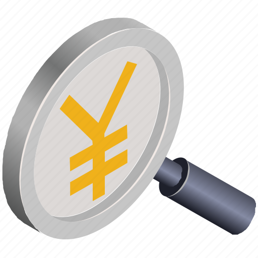 Business, finance, find, money, search, yen icon - Download on Iconfinder