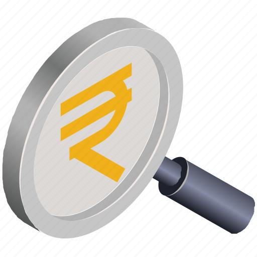 Business, finance, find, money, rupee, search icon - Download on Iconfinder