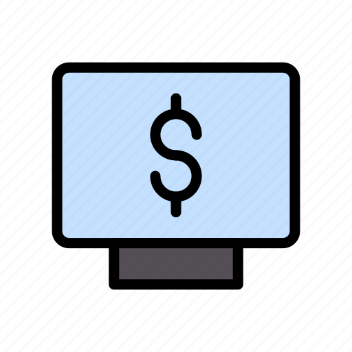 Business, dollar, finance, pay, screen icon - Download on Iconfinder