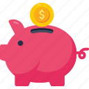 dollar, money, pig, piggy bank, money saving