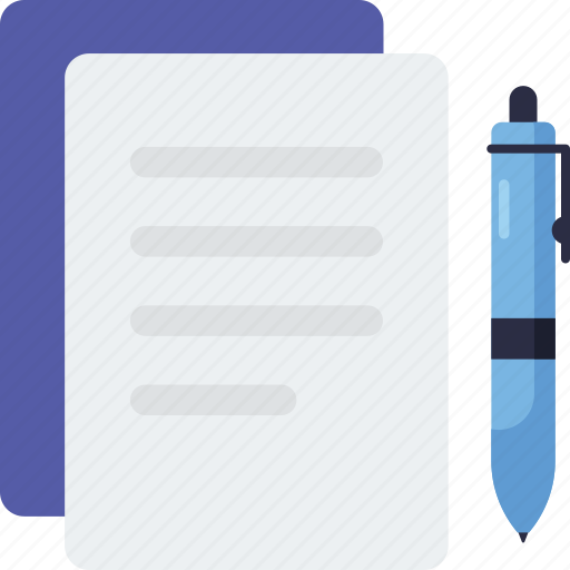Pen, folder, paper, notepad, writing tasks icon - Download on Iconfinder
